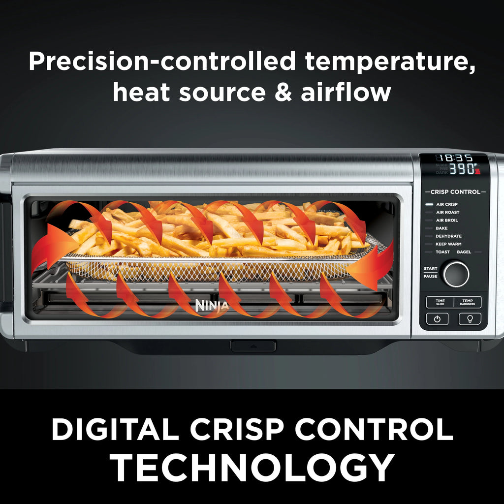 The Ninja? Foodi? Digital Air Fry Oven, Convection Oven, Toaster, Air Fryer, Flip-Away for Storage, 1800 watts, Stainless Steel, SP100