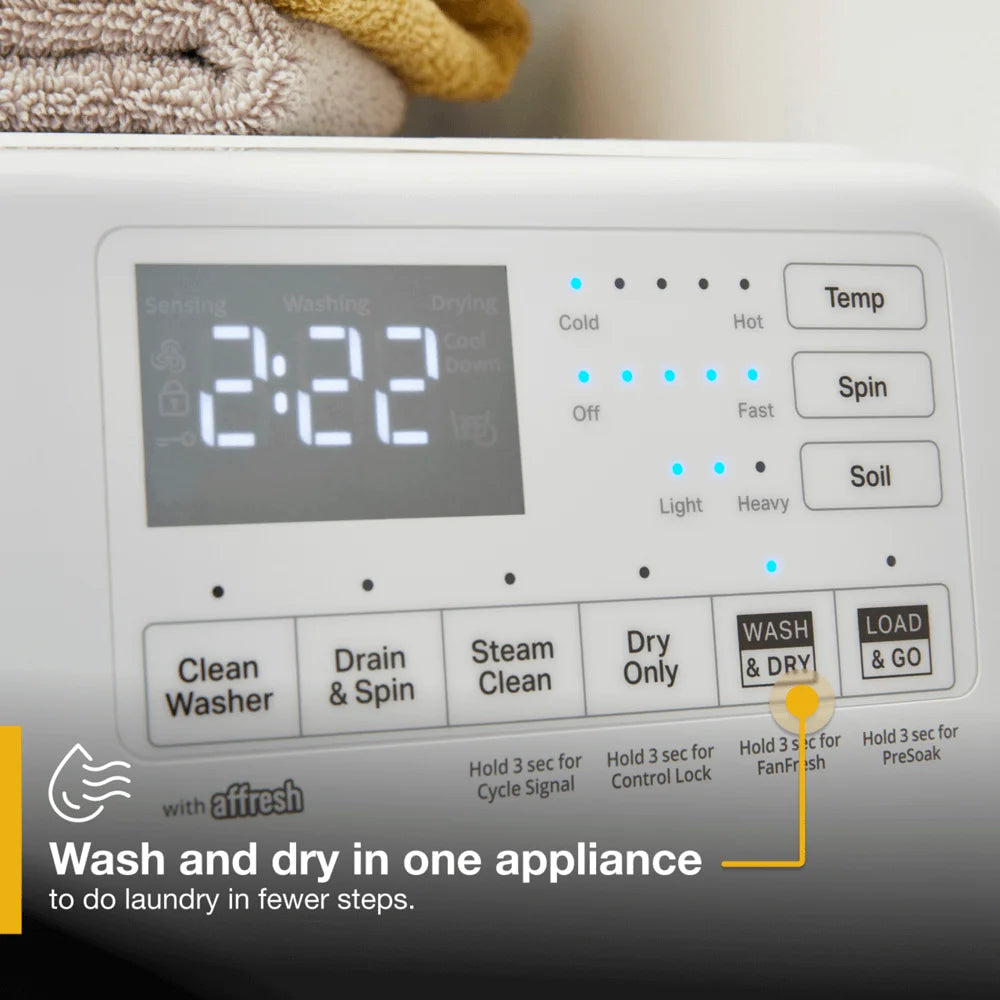 WHIRLPOOL WFC682CLW combination washer electric dryer