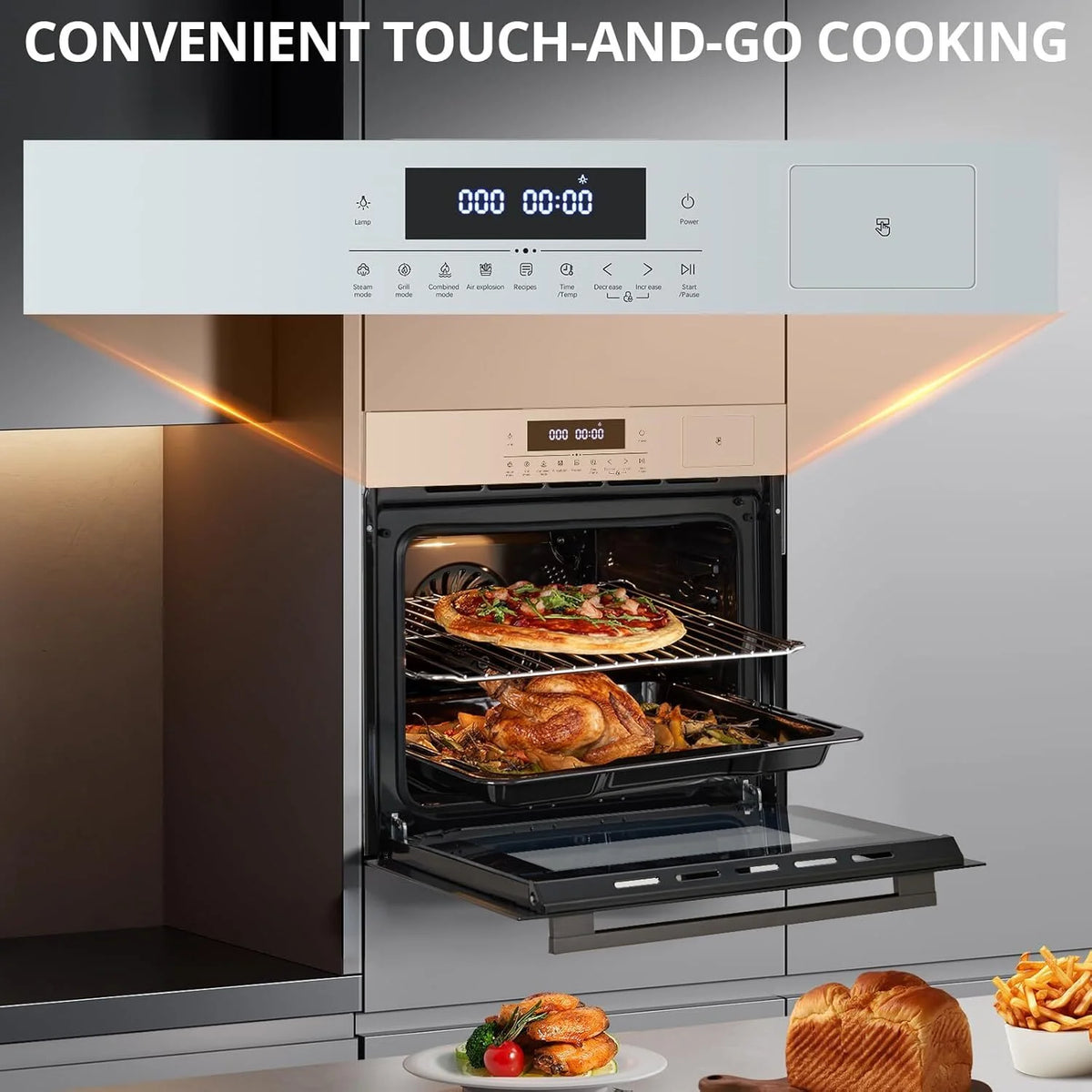 24" Single Wall Ovens, with 2.5 Cu.ft., 3000W 240V