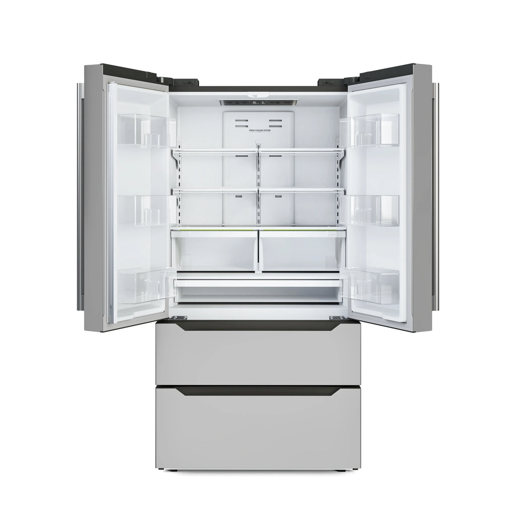 18.5 cu. ft. Stainless-Steel French Door Refrigerator in Silver, Auto Defrost, Energy Star, Digital Temperature Control