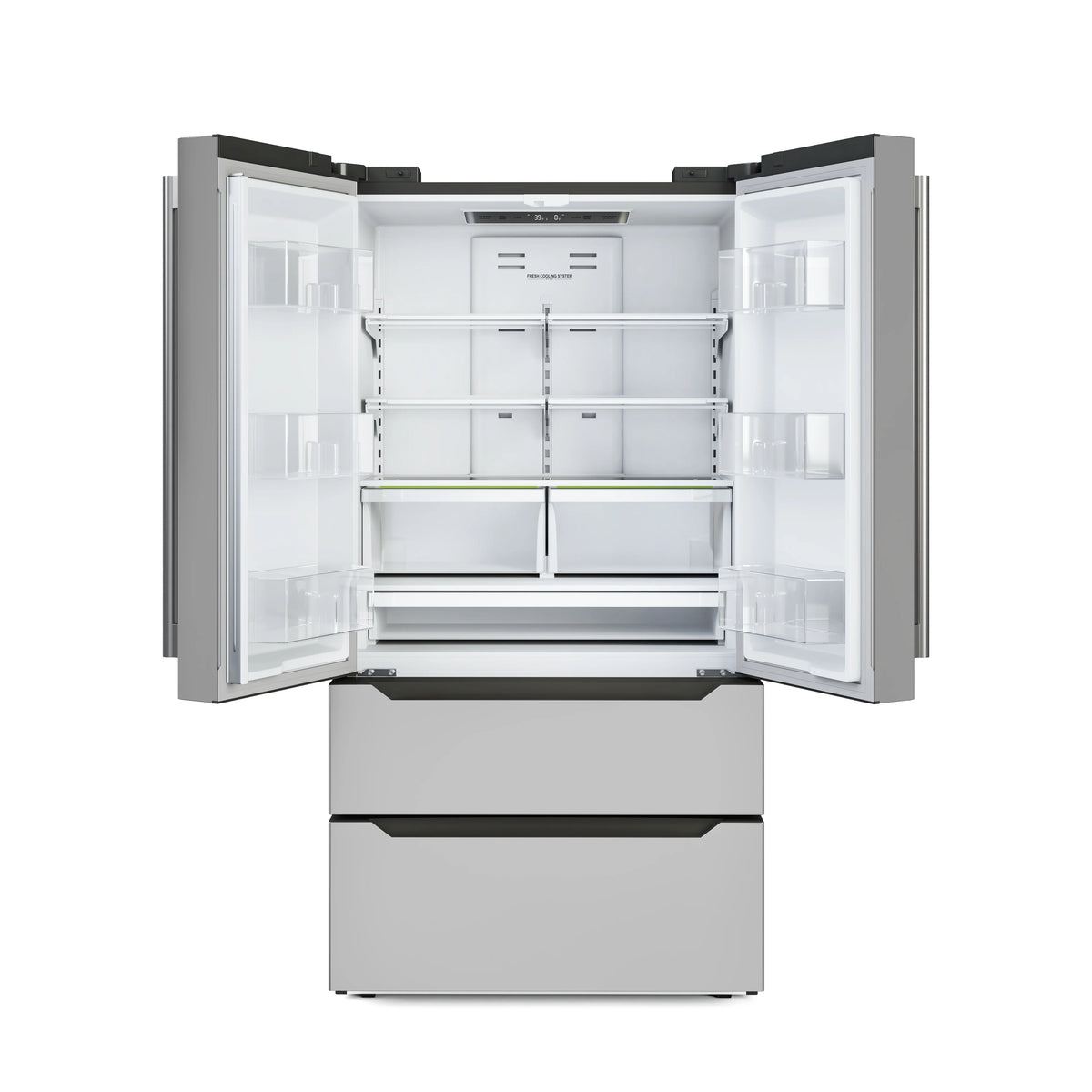 18.5 cu. ft. Stainless-Steel French Door Refrigerator in Silver, Auto Defrost, Energy Star, Digital Temperature Control