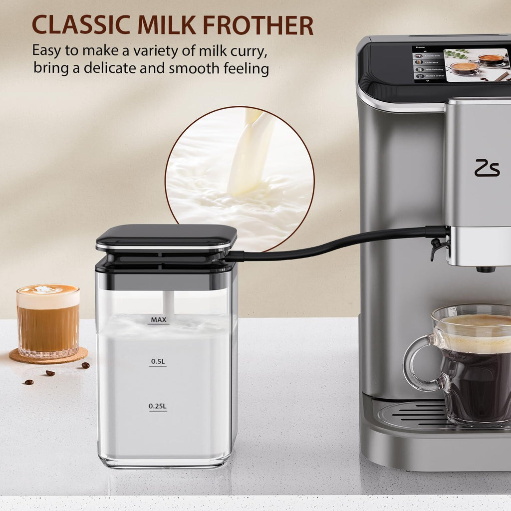 Soonbuy Fully Automatic Espresso Machine 20 Bar, With Milk Frother Steam Wand,Gold