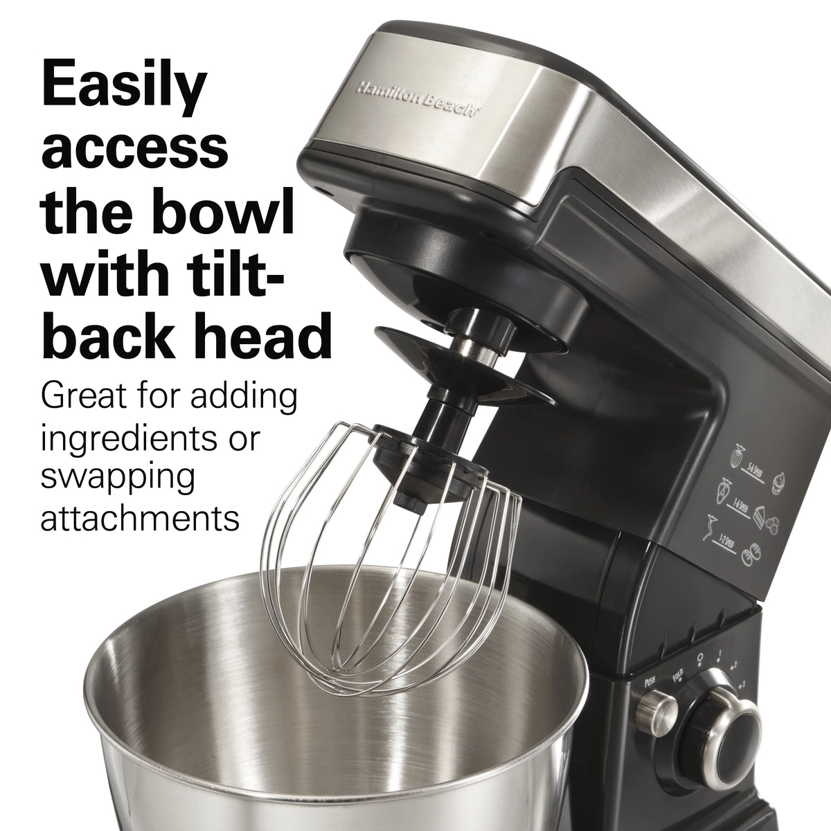 Hamilton Beach 6-Speed Classic Stand Mixer, 3.5 Quarts, Black, 63326