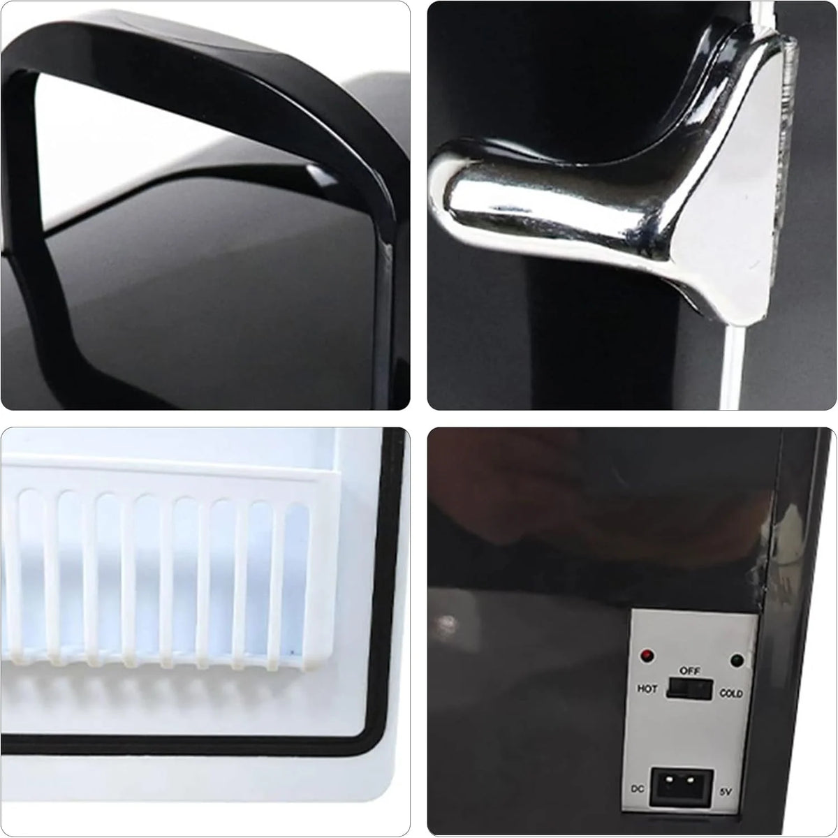 Mini Fridge,Skincare Fridge,Portable 4-Liter Capacity Makeup Fridge,Ideal for Bedroom, Dorm, Car and Office Use,Thermoelectric Cooler and Warmer,Car Fridge (Black)