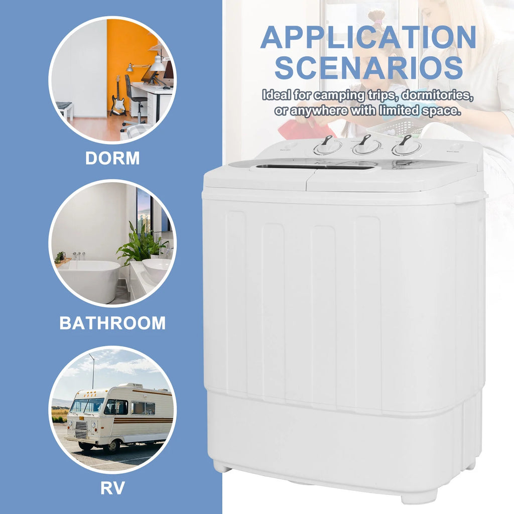 Twin Tub Washing Machine Fast Dryer & Efficient Spin Washer for Small Room