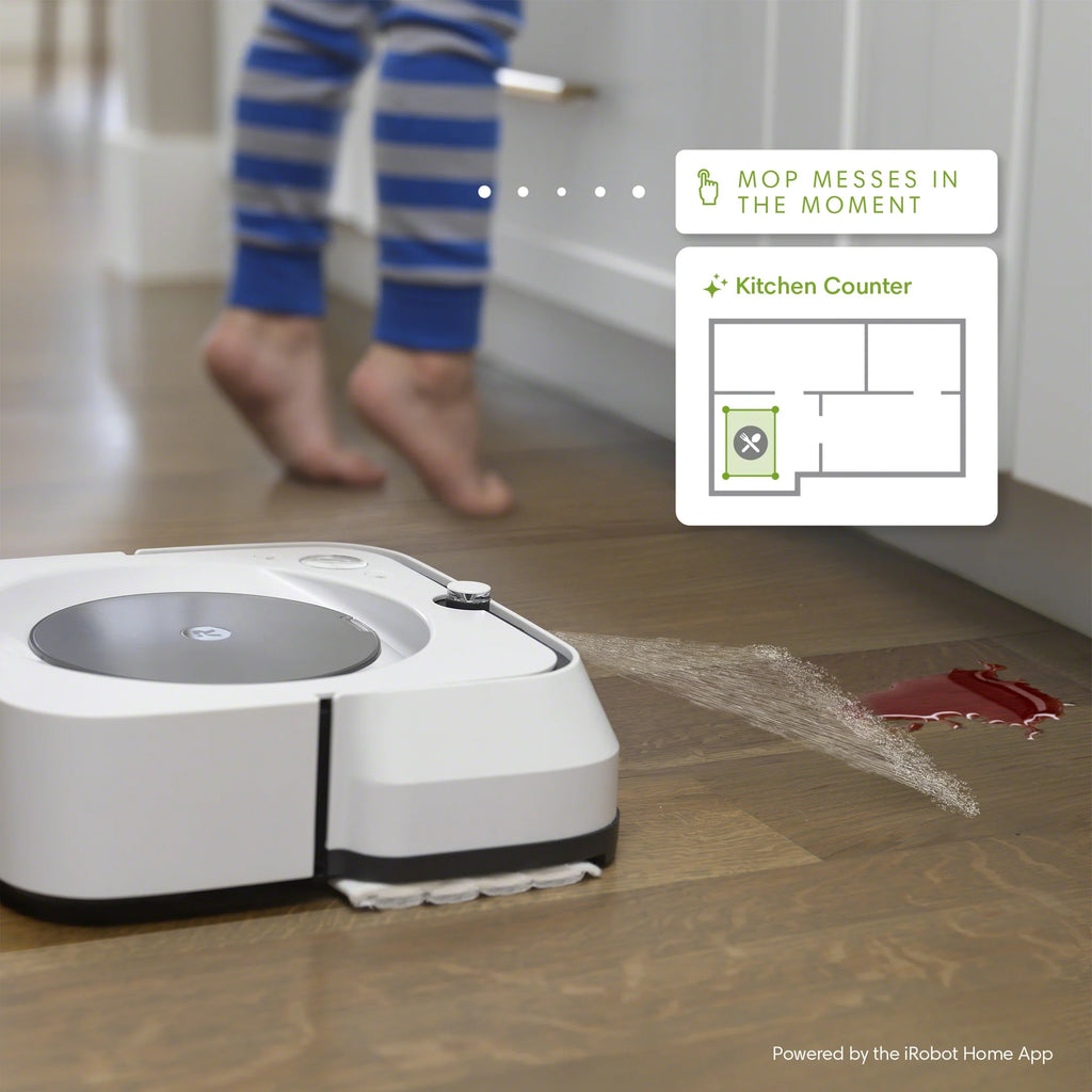 iRobot Braava Jet M6 (6110) Ultimate Robot Mop- Wi-Fi Connected, Precision Jet Spray, Smart Mapping, Works with Google Home, Ideal for Multiple Rooms, Recharges and Resumes