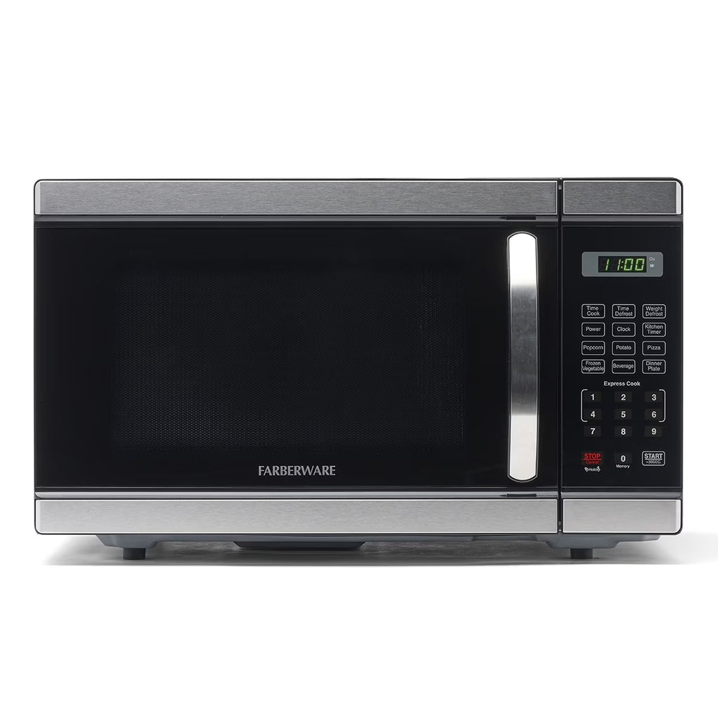 Farberware Countertop Microwave Oven with LED Lighting & Child Lock, 0.7 Cu Ft Black
