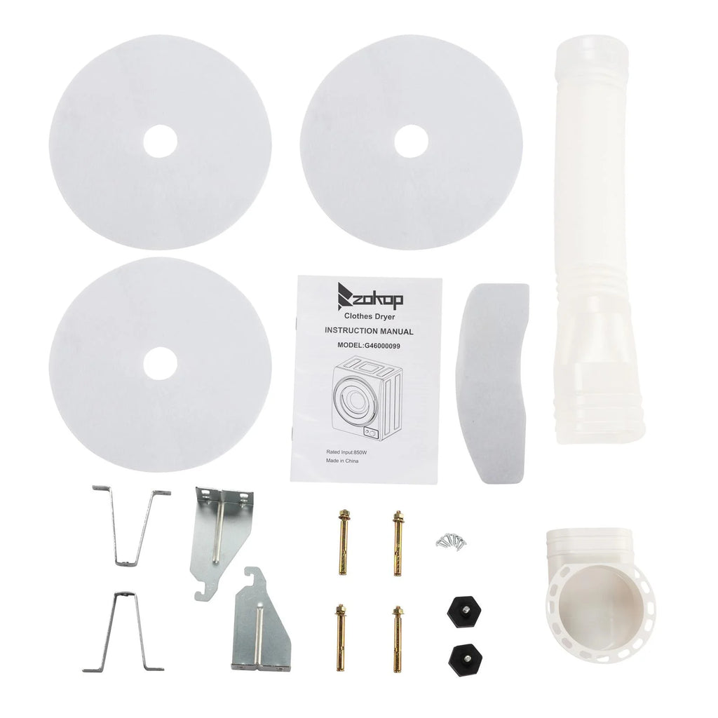 Zimtown 1.6 cu ft 110 V White Electric Compact Clothes Dryer