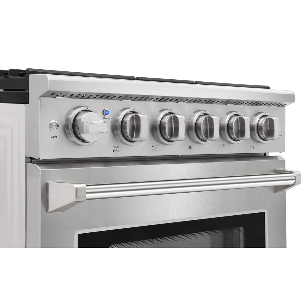 KOSTCH 30-in 5 burners 4.55-cu ft Convection Oven Freestanding Liquid Propane Gas Range ( Stainless steel )