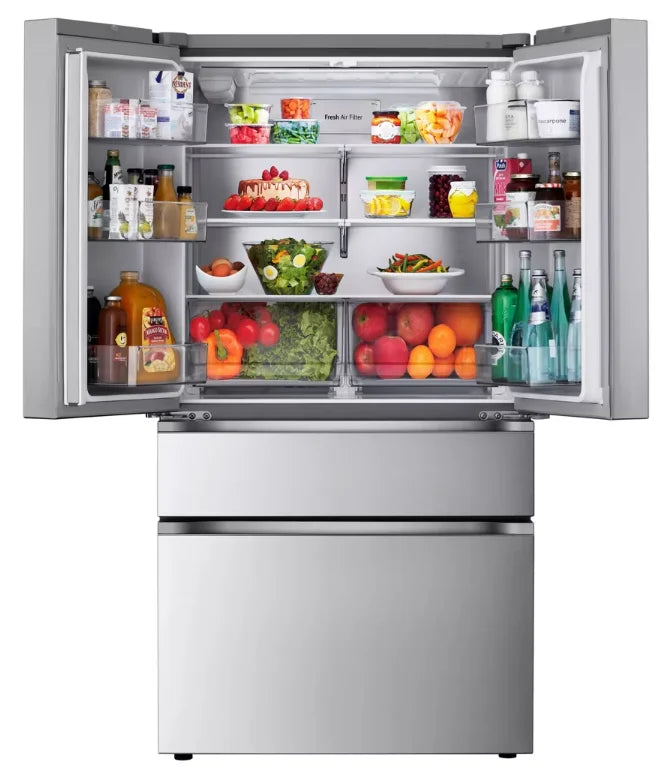 LG LF26C8210S 36 Inch  26 cu. ft. Counter-Depth, 4-Door French Door Refrigerator, Full-Convert Drawer, and Internal Ice and Water Dispenser, in Stainless Steel