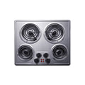 24" Wide 240V 4-Burner Coil Cooktop