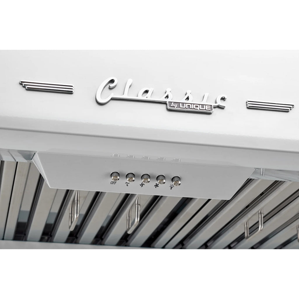 Unique Classic Retro 30" Under Cabinet Range Hood with 700 CFM and LED Lighting 110 volts