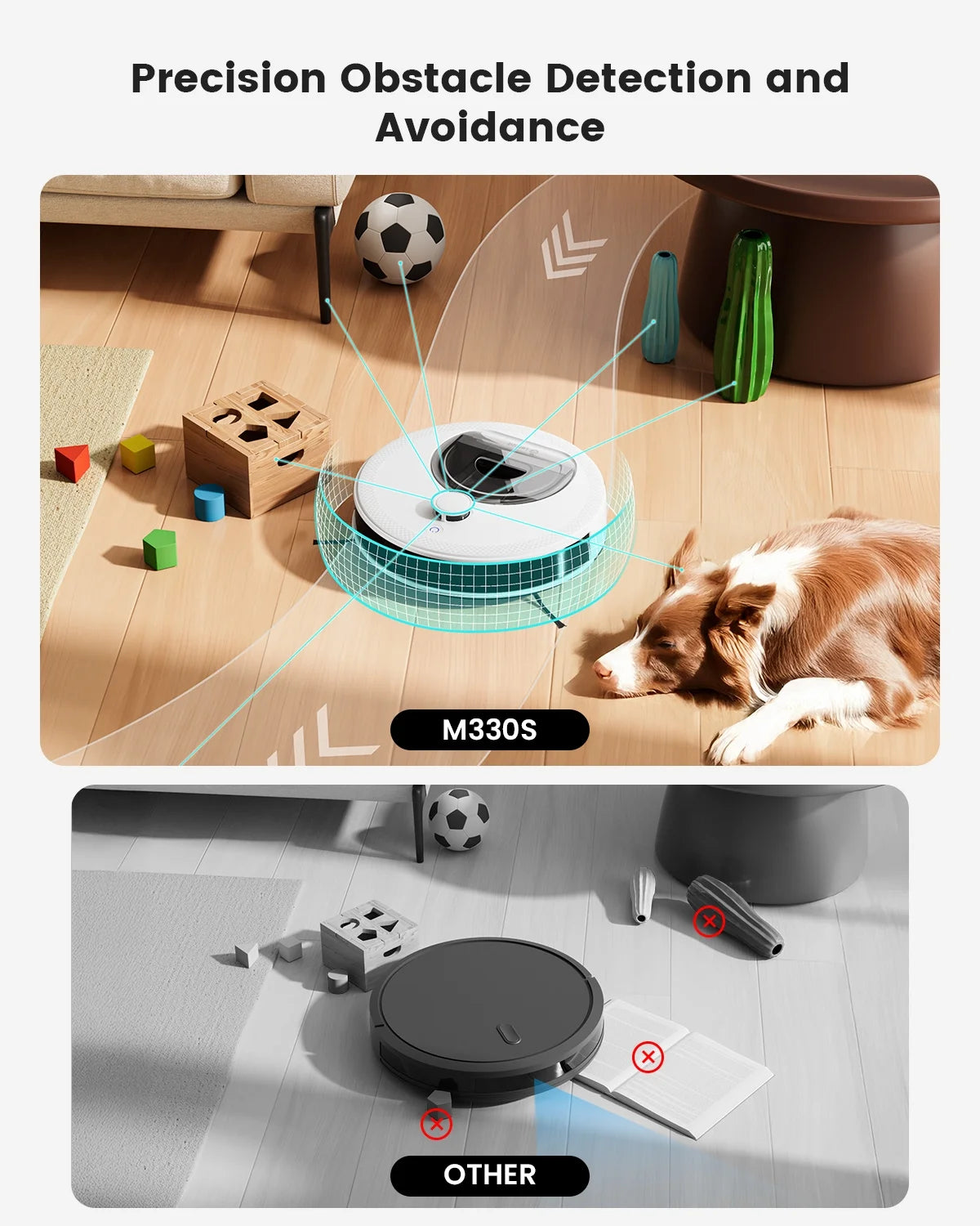 Lefant M330 LiDAR Navigation Robot Vacuum and Mop, 450ml Visible Dustbin, 190?�� PSD Obstacle Avoidance, Multi-Level Mapping, Robot Vacuum Cleaner for Hardwood Carpets Pet Hair