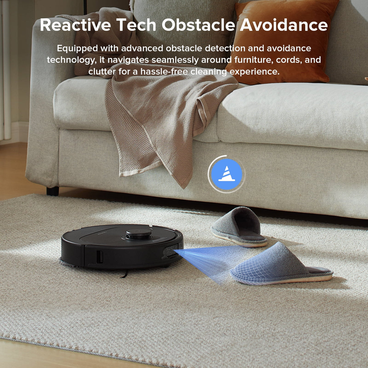 Roborock Qrevo Series Robot Vacuum and Mop, Auto Mop Washing&Drying, 8000Pa Suction, Self-Emptying, Anti-Tangle Brushes, Smart Obstacle Avoidance (QV 35A)