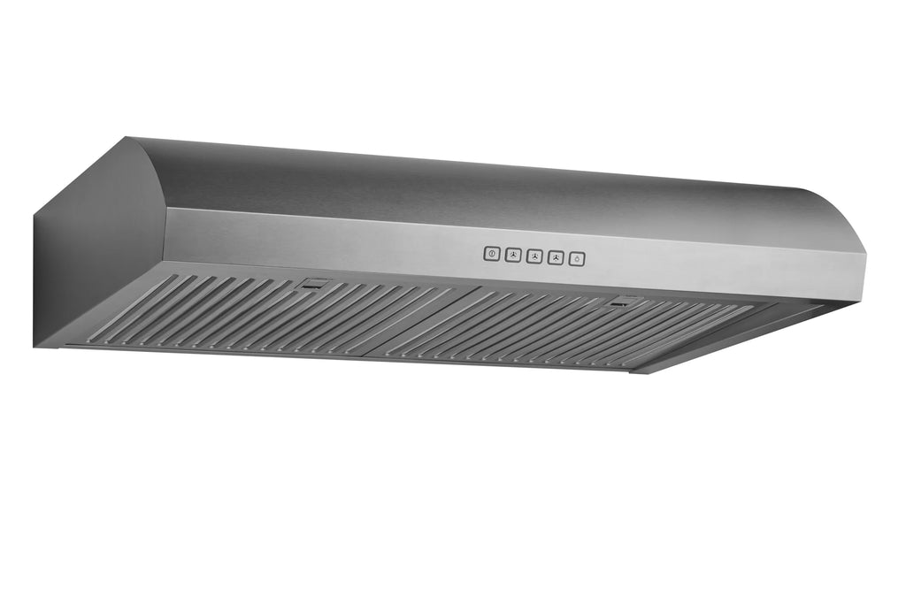 Hauslane Chef Series 30" B018 Convertible Under Cabinet Range Hood 120 Volts Minimalist 3-Way Venting 250 CFM Aluminum Filters LED Stainless Steel