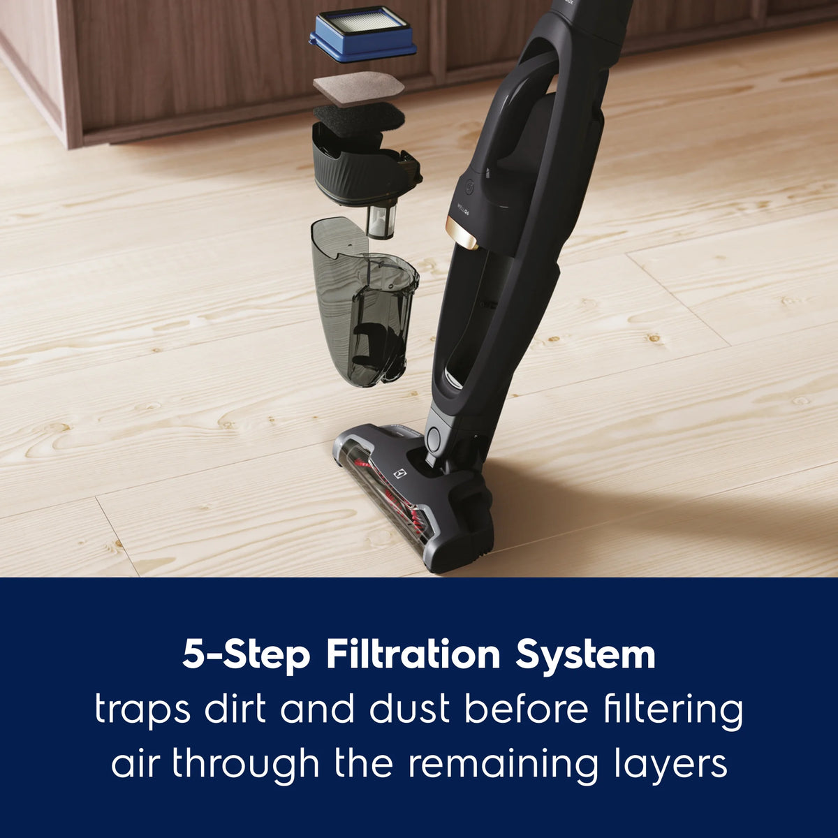 Electrolux WellQ7 Cordless 2-in-1 Vacuum Cleaner, Granite Grey