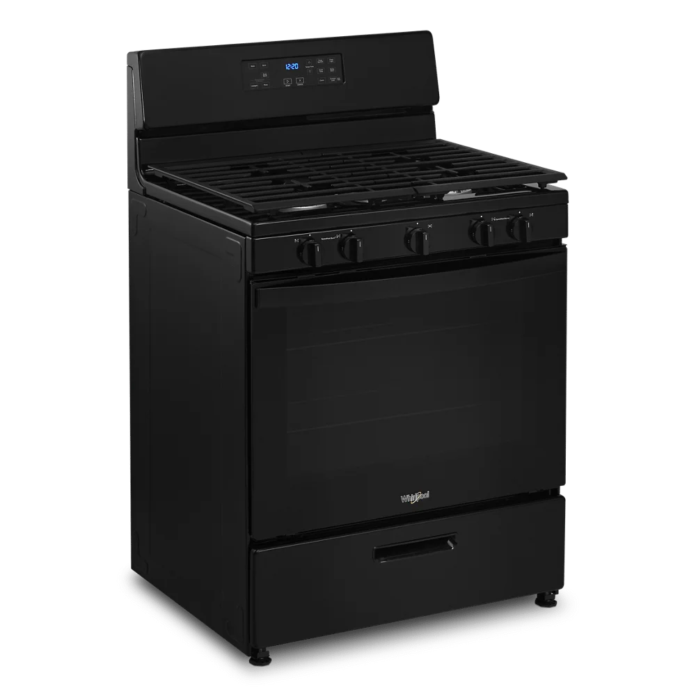 WHIRLPOOL WFG505M0MB 30" Black Free Standing Gas Range Black