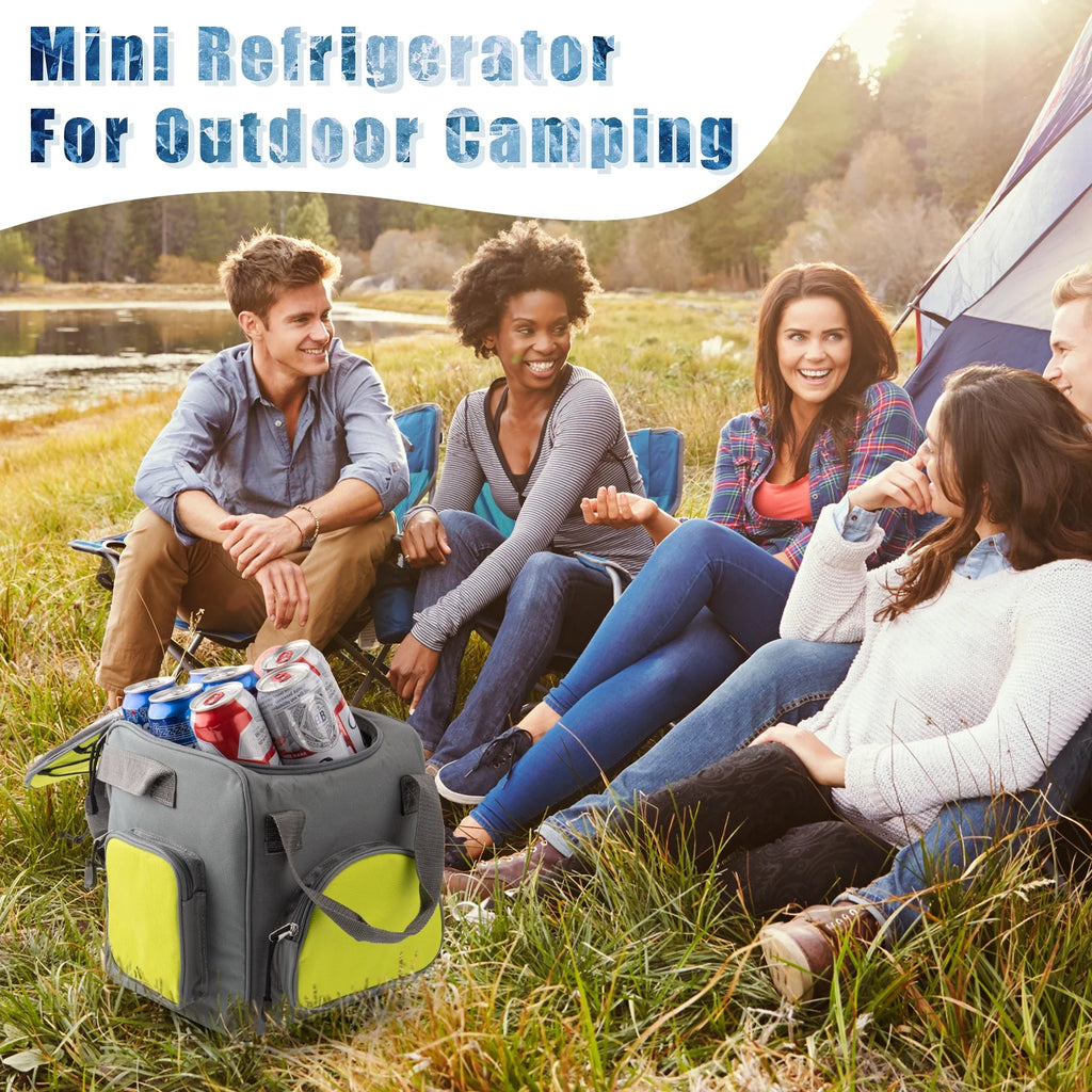 Paffenery 15 Quarts Car Cooler Plug in, 16L Small Electric Cooler, 12V Mini Car Fridge Portable Refrigerator for Camping