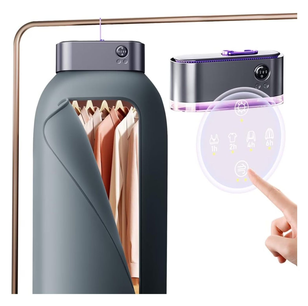 Portable Clothes Dryer Mini Clothes Dryer Save Space Folding Compact Dryer Machine With Dry Bag For Laundry Electric Portable Dryer For Camping ��Business Trip�� Travel ��Home And Apartment Grey