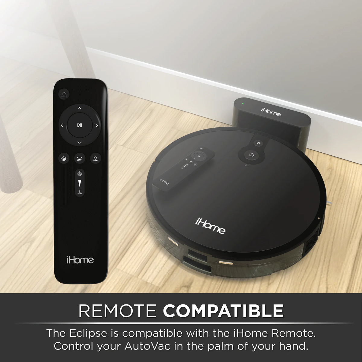 iHome AutoVac Eclipse Robot Vacuum with Mapping Technology, Ultra Strong Suction, 120 Min Runtime, App Connectivity