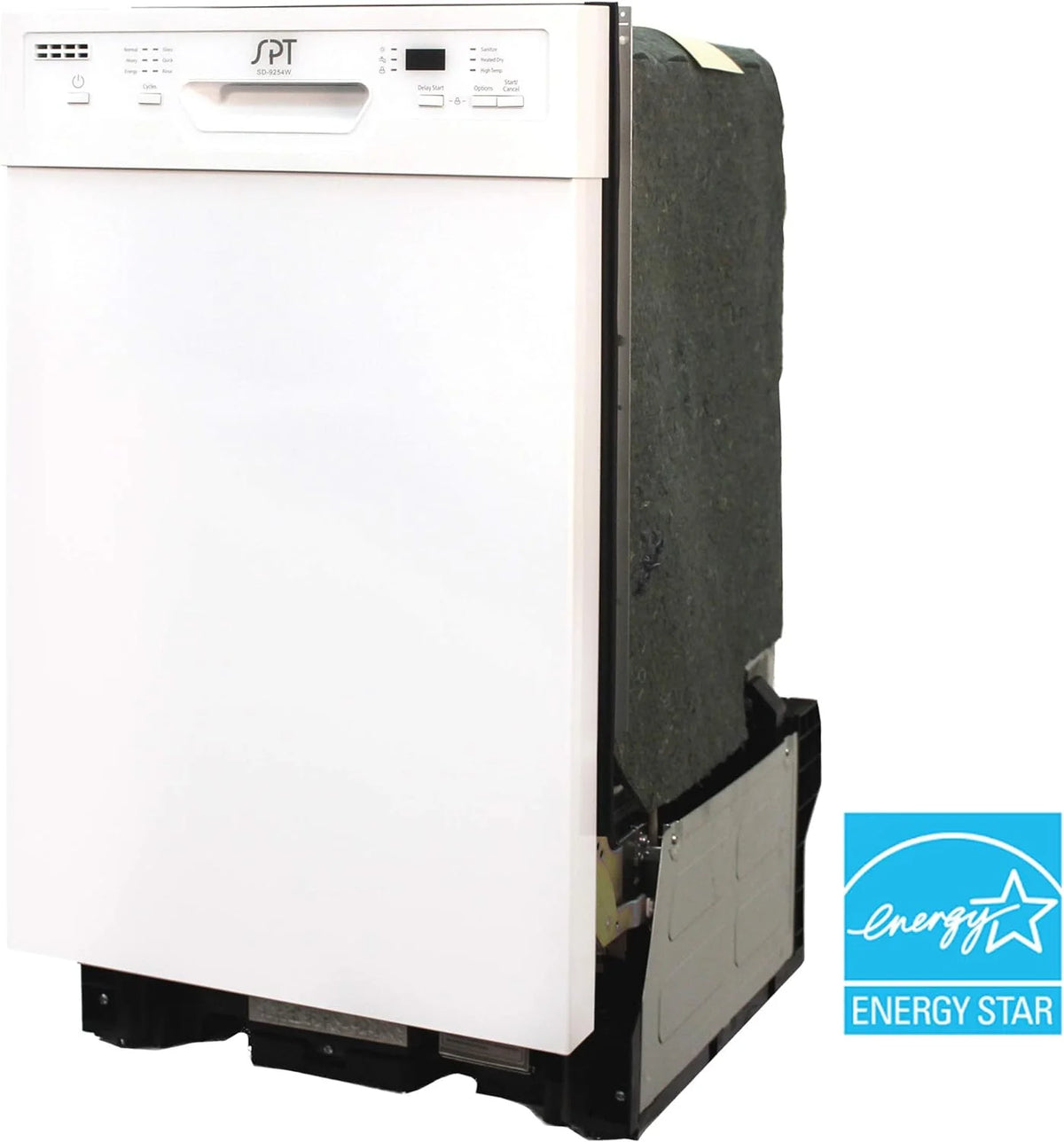 Sunpentown SD-9254WB 18 in. Energy Star Built-In Dishwasher with Heated Drying, White