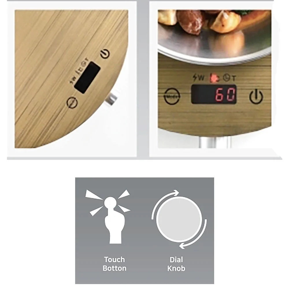 LP Living Plus 1800W Induction Cooktop Countertop Burner, 3 Hour Max Timer