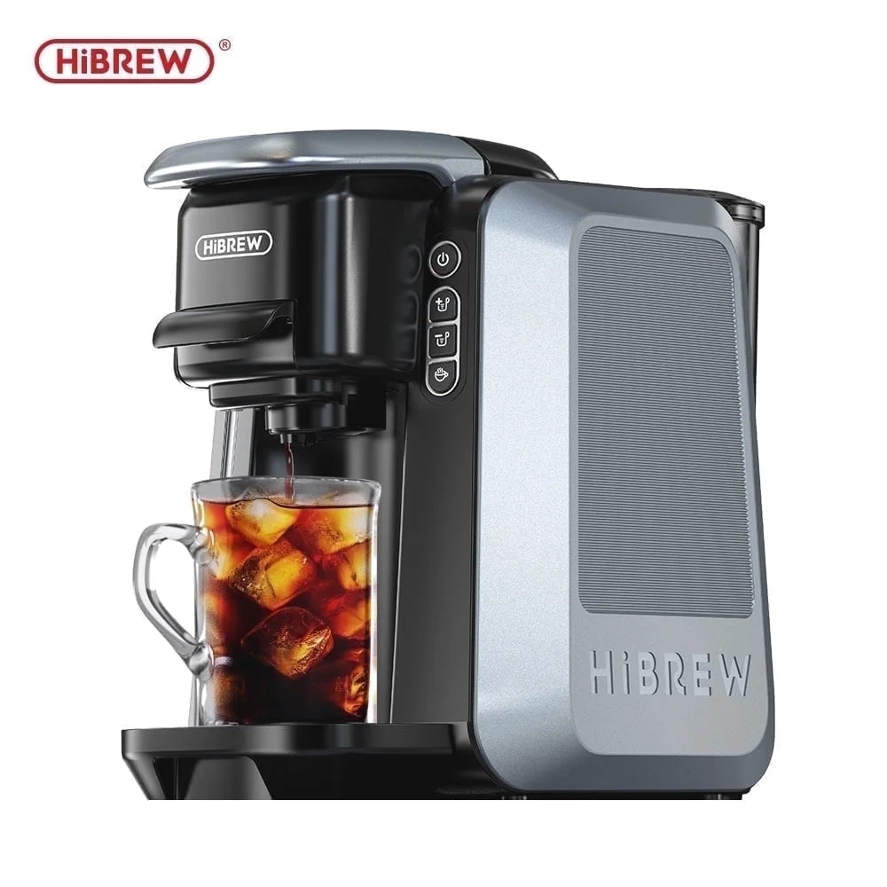 HiBREW 6-in-1 Capsule Coffee Maker & Espresso Machine �C Multi-Compatible, Hot/Cold Brew, 9 Temp Settings H6