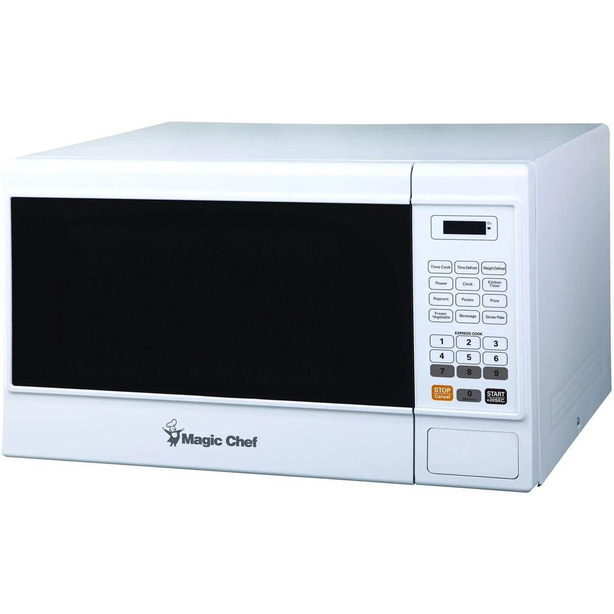 Magic Chef 1.6 Cu. ft. 1100W Countertop Microwave Oven with Push-Button Door in Black, New