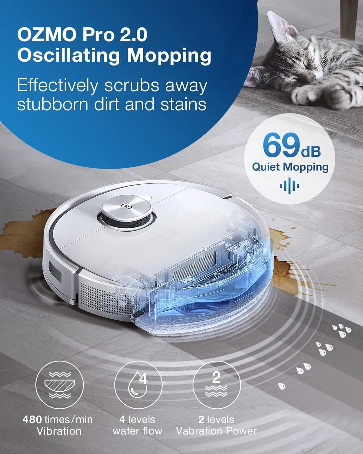 ECOVACS DEEBOT T10 PLUS Neo Robot Vacuum and Mop, Auto-Empty, AIVI 3.0, OZMO Pro 3.0 Oscillating Mopping, 3D Map, Air Freshener