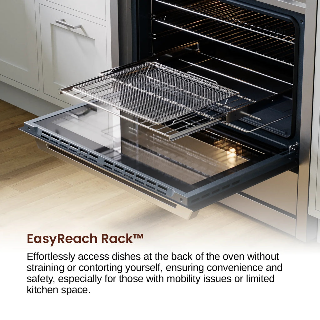 Rangaire RRE361TS 36" Electric Range Oven with Timer - Stainless Steel, Infrared Stove Burners, True Convection, Easy Reach Racks