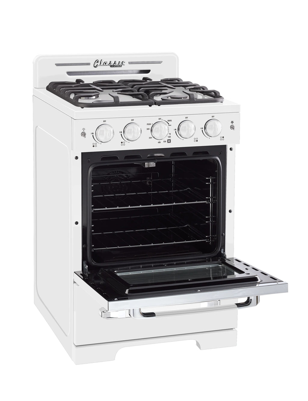 Unique Classic Retro 24" 2.9 cu/ft Freestanding Gas Range with Convection Oven and Sealed Burners