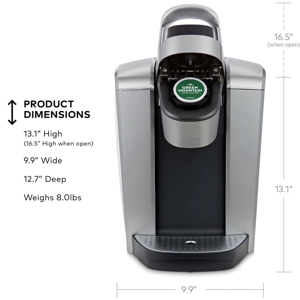 Keurig K-Elite Single-Serve K-Cup Pod Coffee Maker, Brushed Slate
