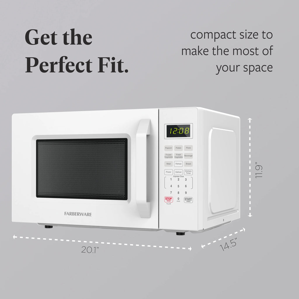 Farberware 1.1 Cu. Ft. 1000-Watt Compact Microwave Oven, Black