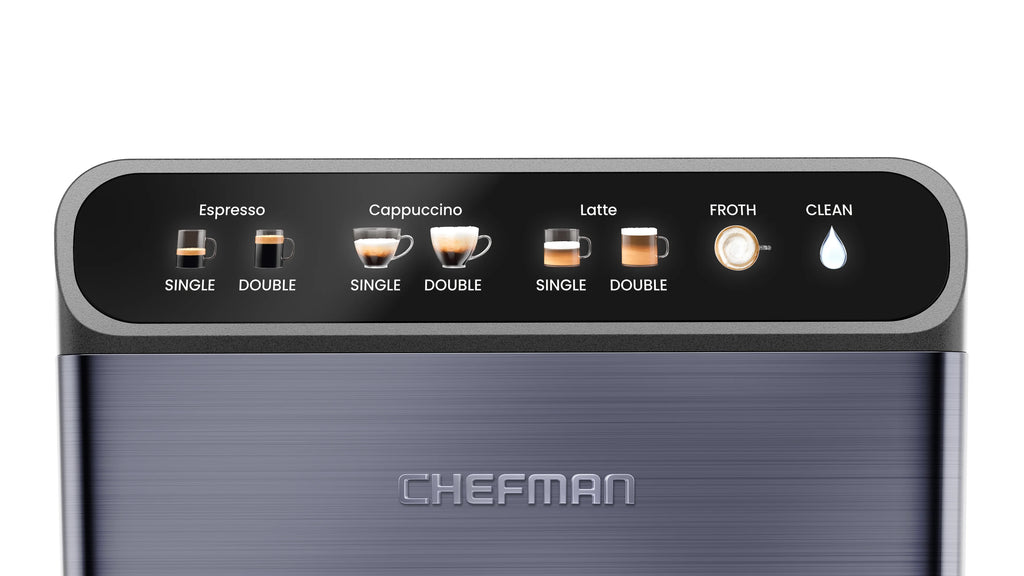 Chefman 20-Bar, 2-Cup Black Stainless Espresso Machine