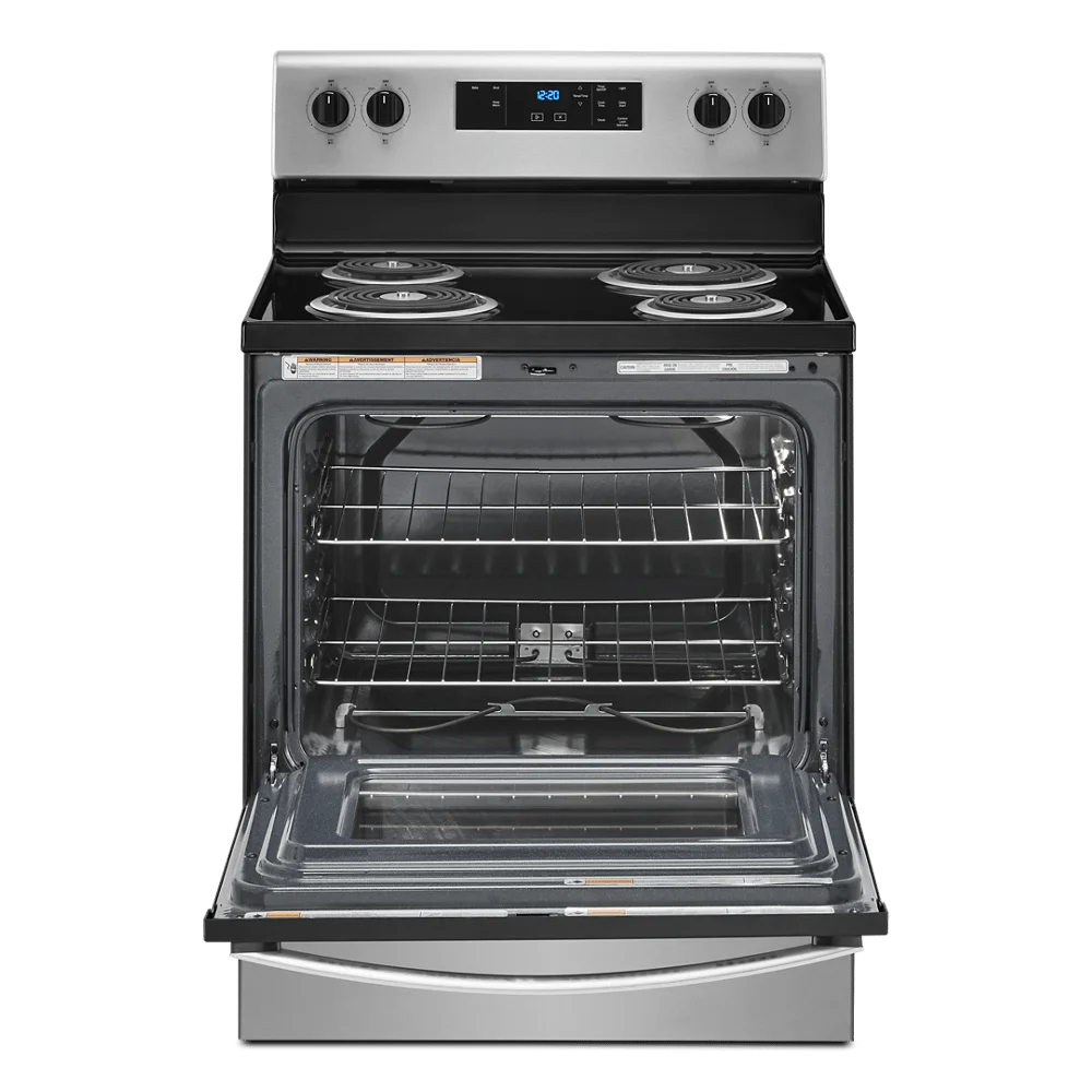 WHIRLPOOL WFC150M0JW 30" freestanding coil electric range
