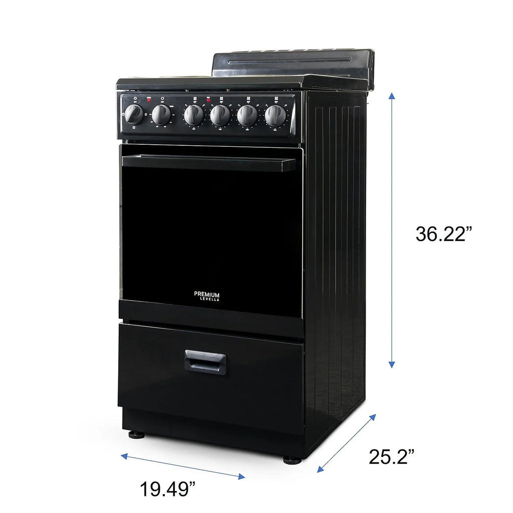 Premium Levella 20" Freestanding Electric Range with 4 Burners and 2.1 Cu. Ft. Oven Capacity