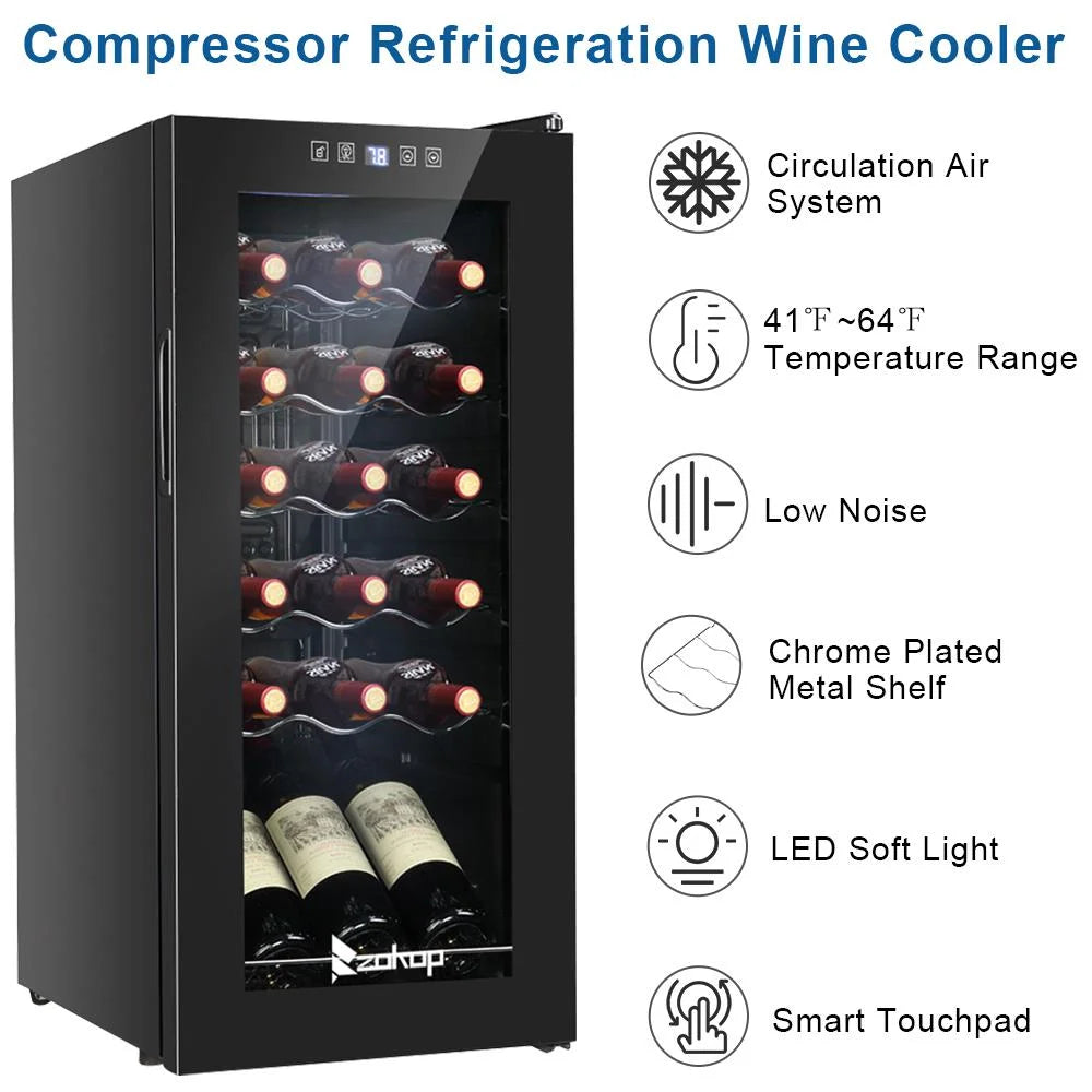 SalonMore 1.8cu.ft Small Wine Cooler Compressor Mini Fridge Beverage Cooler