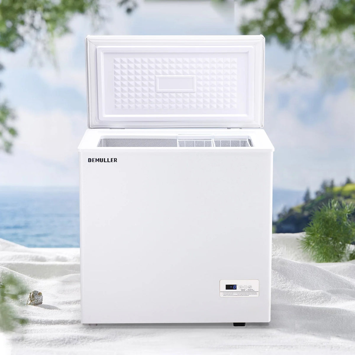 DEMULLER 5 Cu.ft Small Chest Freezer Mini Freezer Top Open Door for Dorm, Apartments White New