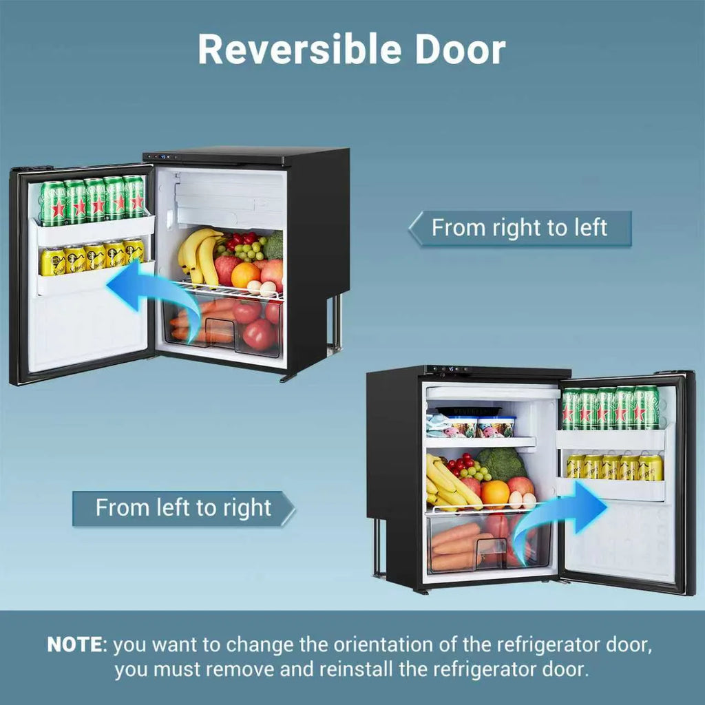 BODEGACOOLER 12 Volt Refrigerator, RV Refrigerator APP Control, 65L(2.3cu.ft.) RV Fridge Freezer, Car Refrigerator with Lock, (4a??-46a??) Travel Compressor Cooler 12/24V DC for Truck, RV, Camping