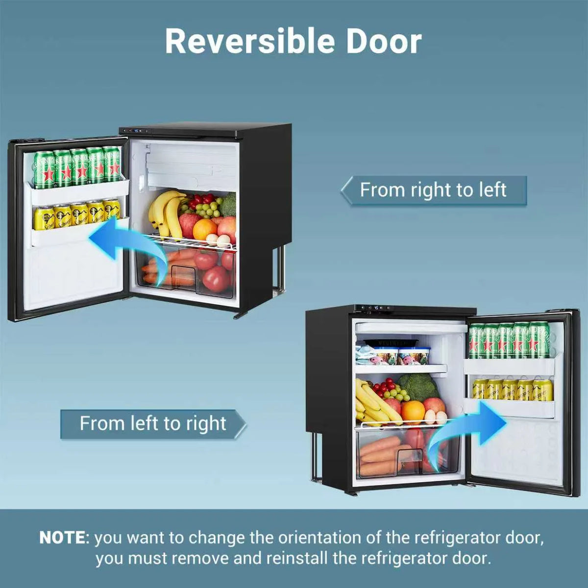 BODEGACOOLER 12 Volt Refrigerator, RV Refrigerator APP Control, 65L(2.3cu.ft.) RV Fridge Freezer, Car Refrigerator with Lock, (4a??-46a??) Travel Compressor Cooler 12/24V DC for Truck, RV, Camping