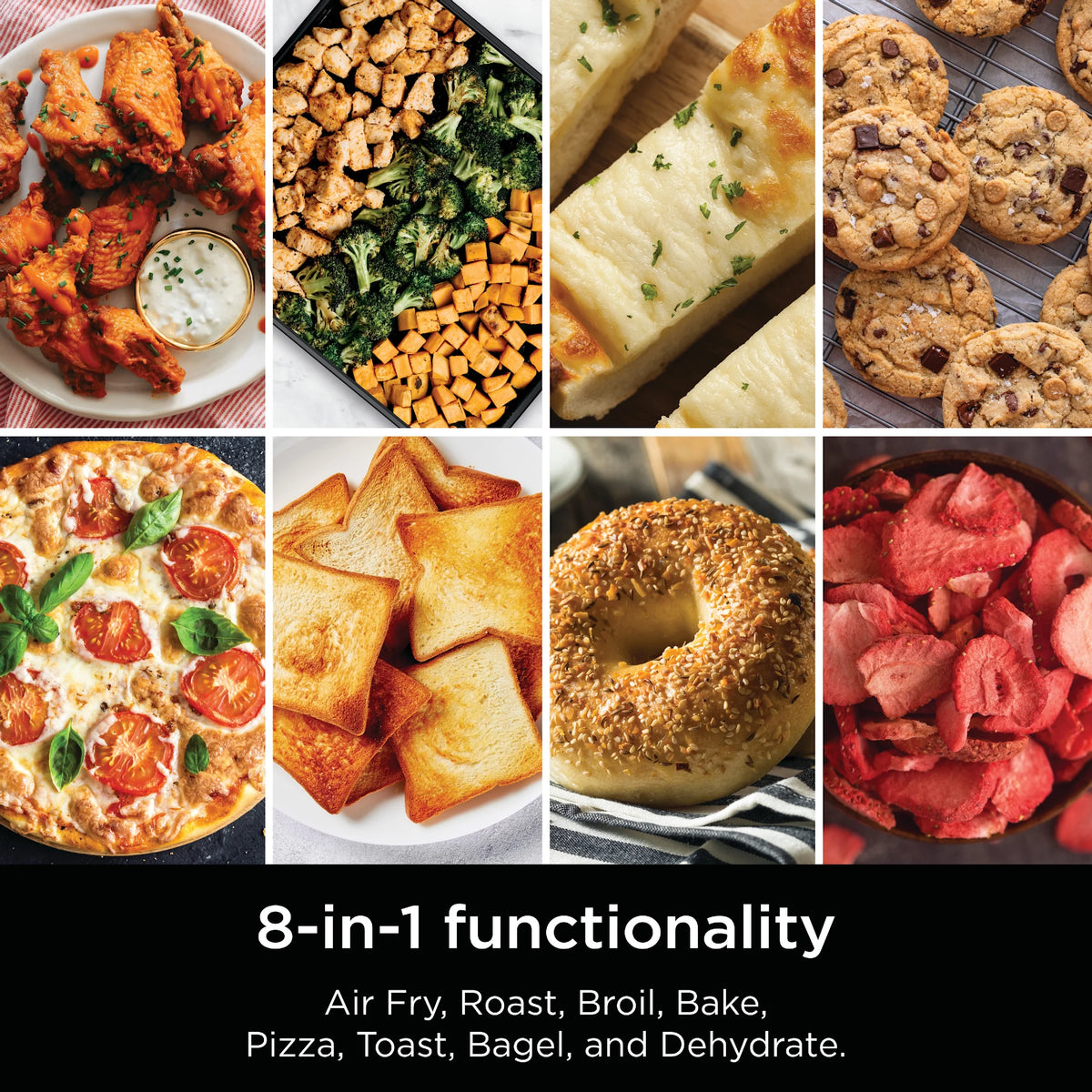 Ninja Flip Toaster Oven & Air Fryer, 8-in-1 Functionality, Flip Up & Away Capability for Storage Space, SP151