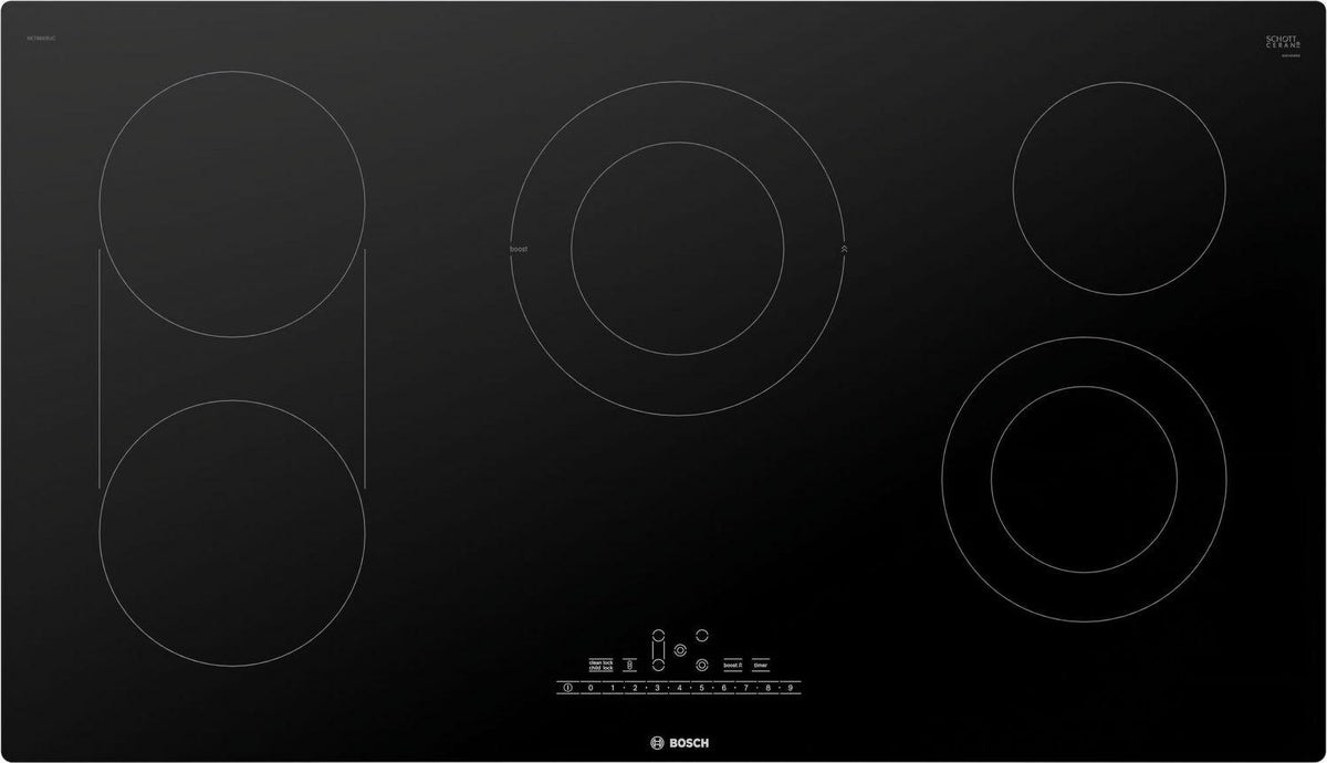 Bosch Net86uc 37" Wide 5 Burner Electric Cooktop - Black
