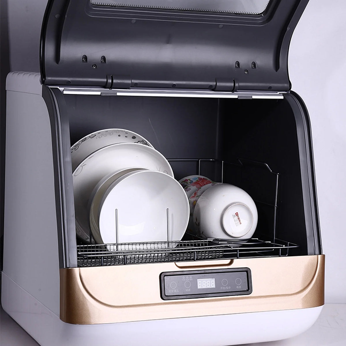 TOOL1SHOoo Portable Countertop Dishwasher with Large Capacity Air Dry Function 3 Washing Programs