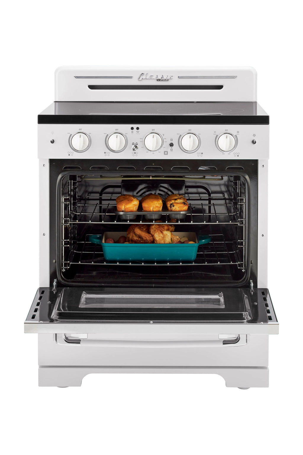 Unique Appliances Oven 30.0 in 3.9 cu/ft Electric Freestanding Range in Marshmallow White