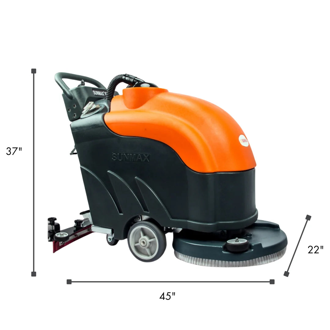 RT50 Battery Powered Walk-Behind Floor Scrubber, 22" Brush Cleaning Path, 30000 Sqft/h Efficiency
