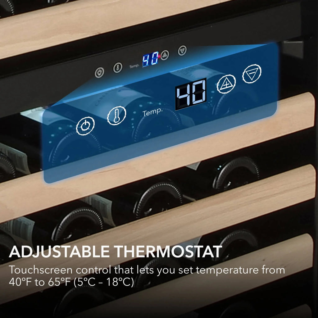 Whynter 24 inch Wine Cooler Refrigerator, 54 Bottle Wine Fridge with Stainless Steel Glass Door