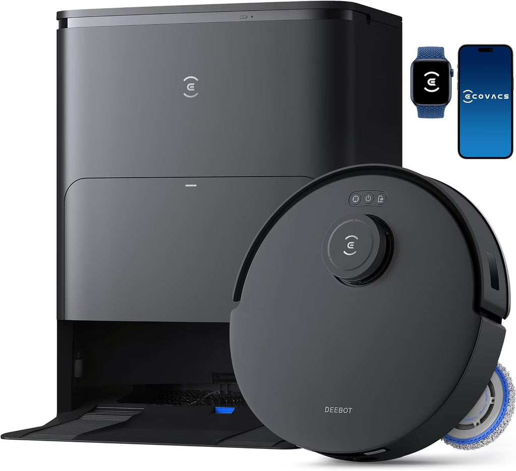 ECOVACS DEEBOT T30S Care Robot Vacuum & Mop - 11000Pa, ZeroTangle, TruEdge Mopping, Self-Emptying, Auto-Mop Lifting