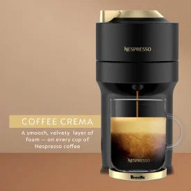 Nespresso Limited-Edition Vertuo Pop Coffee and Espresso Maker by Breville, Matte Black Gold