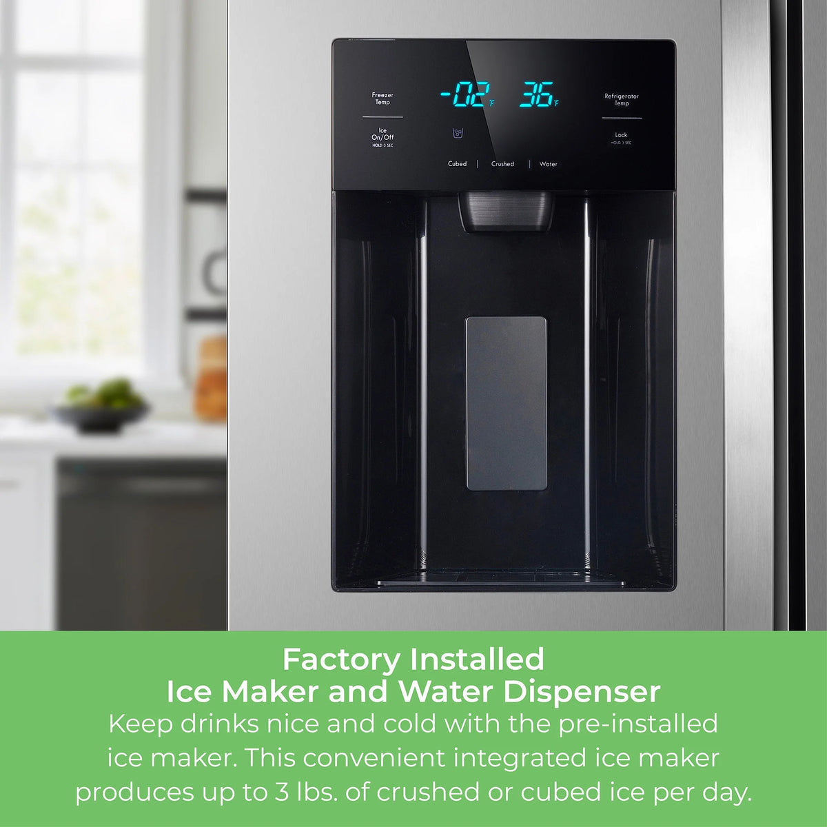 Kenmore 20 Cu. ft. 36-inch Depth Side-by-Side ENERGY STAR? Refrigerator/Freezer, Stainless Steel