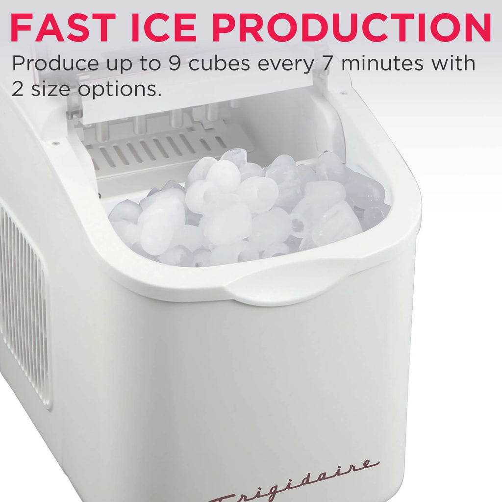 Frigidaire, 26 Lbs. Ice Maker, Bullet Shaped Ice, Rgwhite